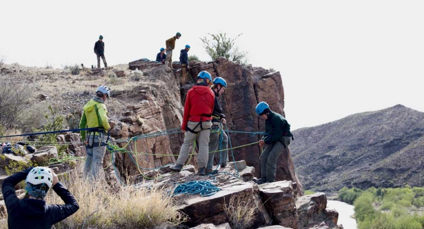 texas big bend rock climbing trip for adults